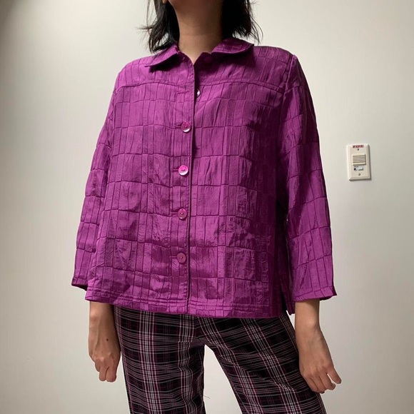 Vintage Magenta Panelled Chore Jacket - Picture 1 of 7